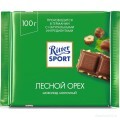 Шоколад Ritter Sport 100гр.молочный с обжаренным орехом лещины ЛЕСНОЙ ОРЕХ